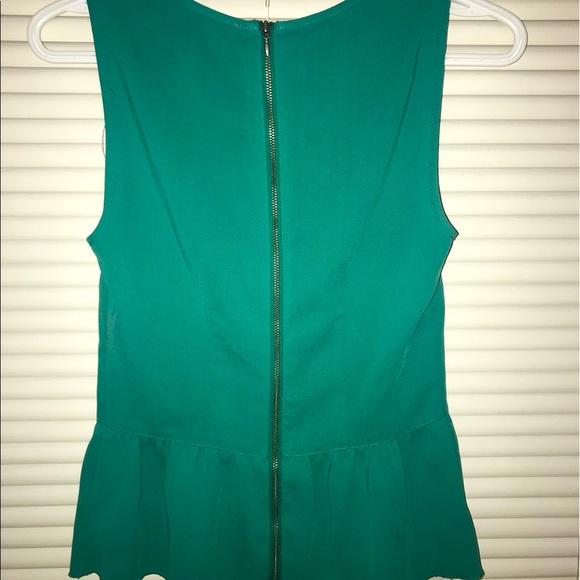 Teal peplum top - Picture 3 of 3